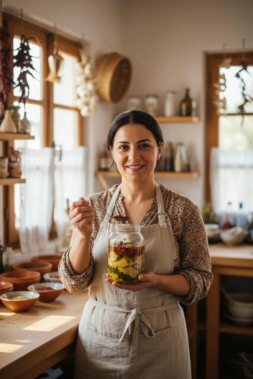 Ege Kavanoz kurucusu Selin Aktaş atölyede